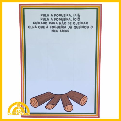 ATIVIDADE E CARTAZ FOGUEIRA - CARIMBO DA MÃOZINHA - Image 3
