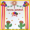 PAINEL FESTA JUNINA/JULINA - ROSETAS COLORIDAS