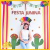 PAINEL FESTA JUNINA/JULINA - ROSETAS COLORIDAS - Imagem 3