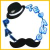 MOLDURA PARA BAMBOLÊ - DIA DOS PAIS (CHAPÉU E BIGODE)