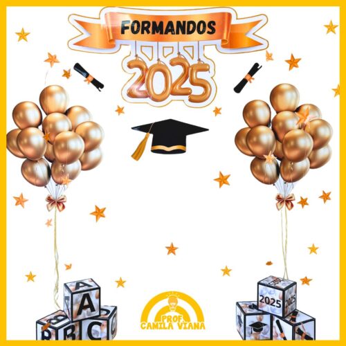 PAINEL FORMANDOS 2025 - BALÕES DOURADOS - Imagem 2
