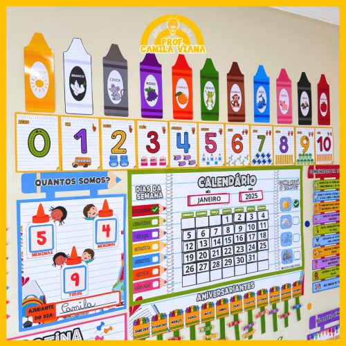 KIT DECORAÇÃO DE SALA - TEMA ESCOLAR