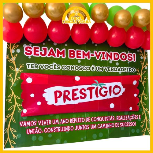 PAINEL + CARTÃO DE BOAS VINDAS TEMA PRESTÍGIO - Imagem 2