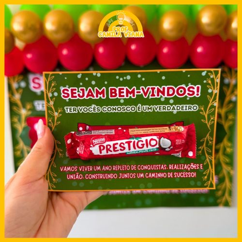PAINEL + CARTÃO DE BOAS VINDAS TEMA PRESTÍGIO - Imagem 4