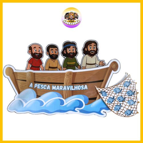 RECURSO PEDRO, TIAGO, JOÃO NO BARQUINHO - A PESCA MARAVILHOSA