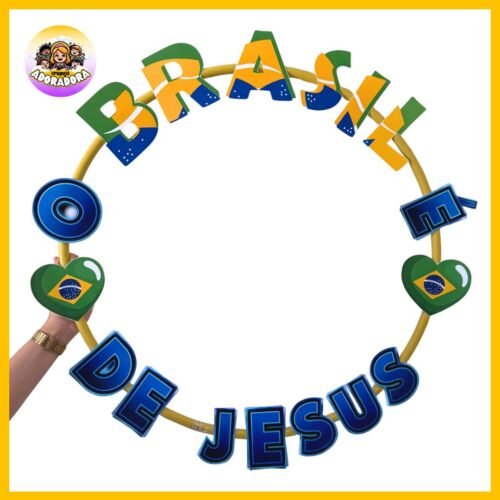 MOLDURA BAMBOLÊ - O BRASIL É DE JESUS - Imagem 2