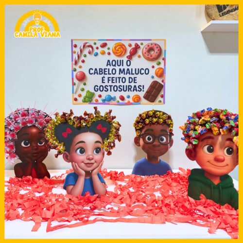PORTA-DOCES CABELO MALUCO