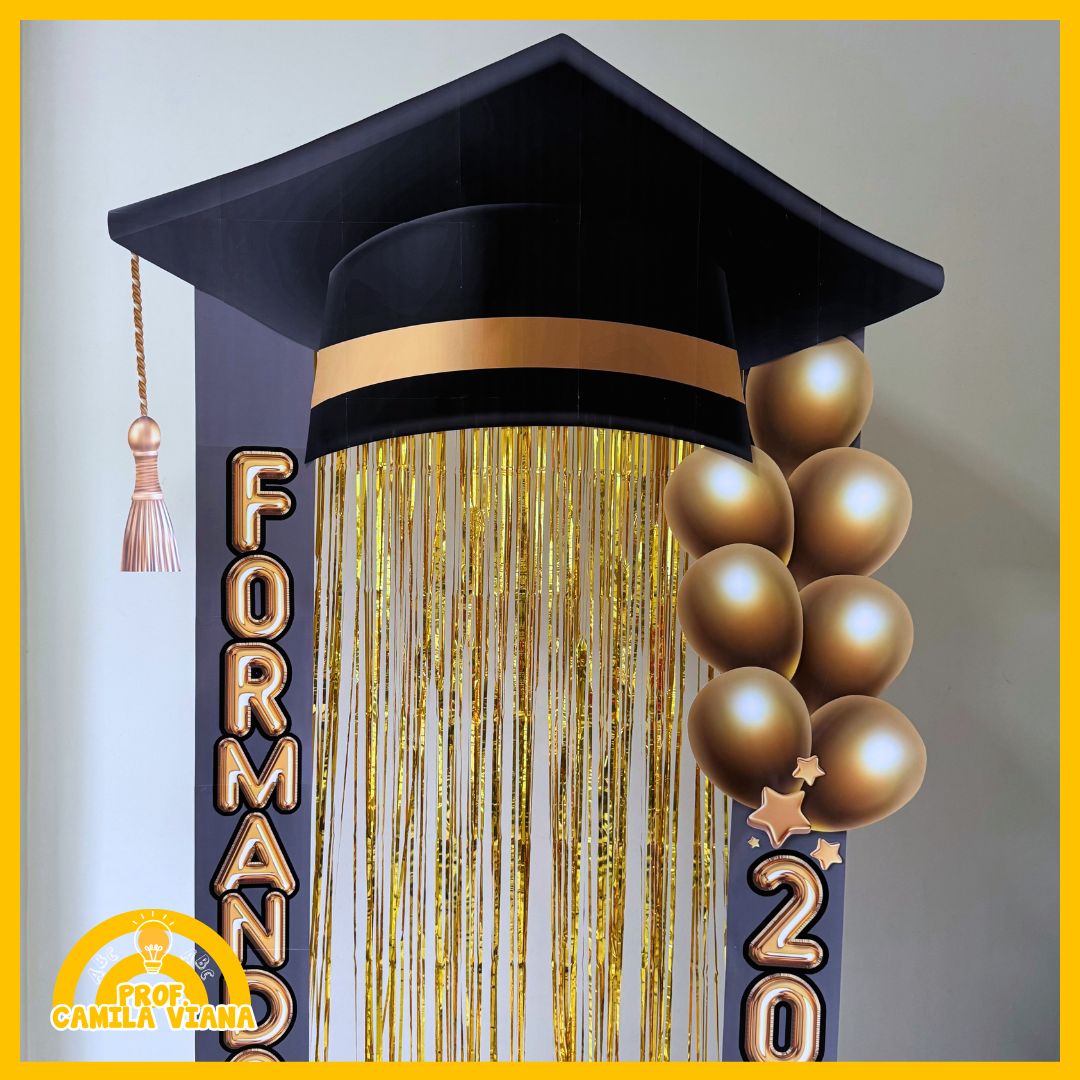 PORTAL FORMANDOS 2025 - DOURADO E PRETO - Imagem 3