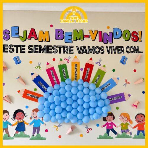 PAINEL VOLTA ÀS AULAS- TEMA ESCOLAR