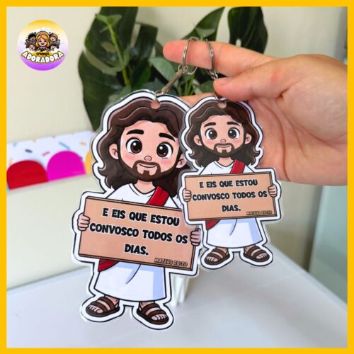 CHAVEIRO JESUS - TEMA JESUS E OS PEQUENINOS
