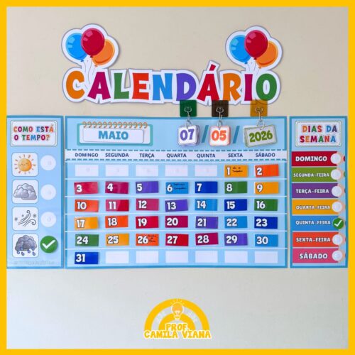 CALENDÁRIO - TEMA BALÕES