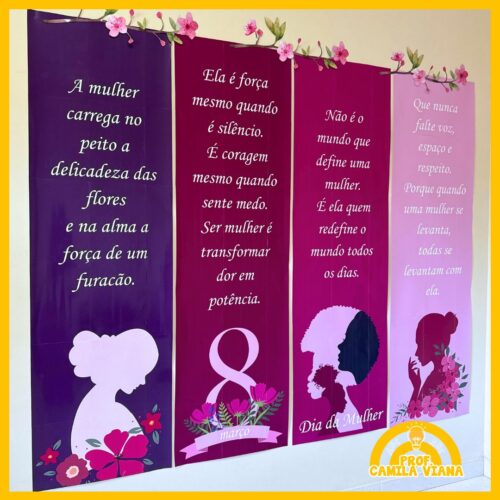 PAINEL FAIXAS DIA DA MULHER