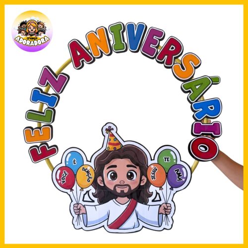 MOLDURA FELIZ ANIVERSÁRIO - JESUS