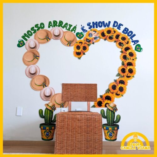 PAINEL JUNINO: CORAÇÃO VERDE E AMARELO