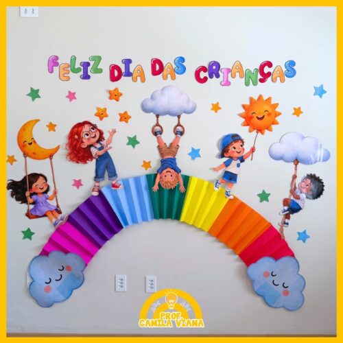 PAINEL DIA DAS CRIANÇAS: ARCO-ÍRIS DA IMAGINAÇÃO
